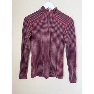 Smartwool 1/4 Zip 100% Merino Wool Top Shirt Size Medium Women Purple Baselayer